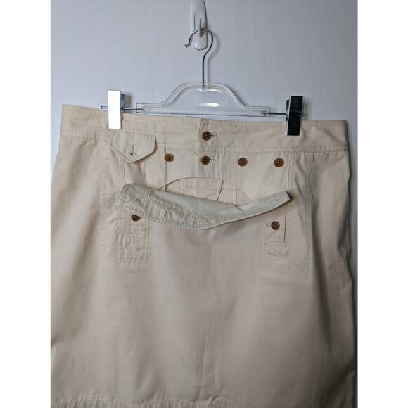 Vintage 80's Lauren Ralph Lauren Cream Sailor Button Front Panel Mini Skirt - Picture 7 of 9